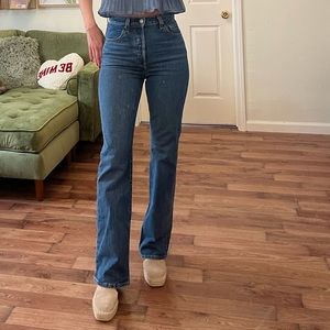 Levi’s Ribcage high rise boot cut jeans